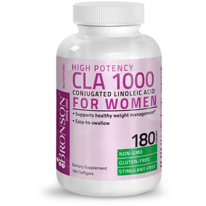 Bronson Vitamins CLA Supports Healthy Weight Management for Women High-Potency - 1,000 mg - 180 Softgels
