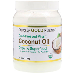 California Gold Nutrition, Cold-Pressed Organic Virgin Coconut Oil