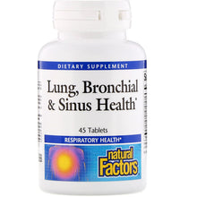 Load image into Gallery viewer, Natural Factors, Lung, Bronchial &amp; Sinus Health, 90 Tablets