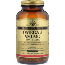 Load image into Gallery viewer, Solgar, Omega-3, EPA &amp; DHA, Triple Strength, 950 mg