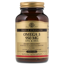 Load image into Gallery viewer, Solgar, Omega-3, EPA &amp; DHA, Triple Strength, 950 mg