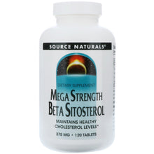 Load image into Gallery viewer, Source Naturals, Mega Strength Beta Sitosterol, 375 mg, 120 Tablets
