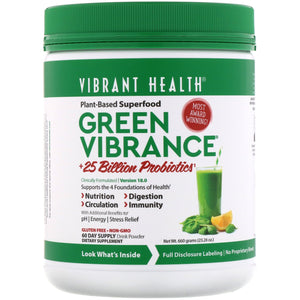 Vibrant Health, Green Vibrance +25 Billion Probiotics