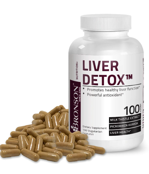 Bronson Liver Toxins Detox Refresh Supplement, 100 Capsules