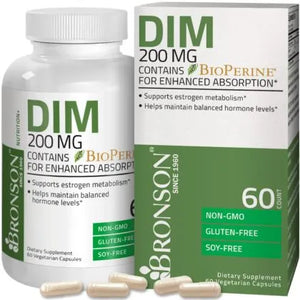 Bronson Vitamins - DIM with BioPerine® - 200 mg - 60 Vegetarian Capsules