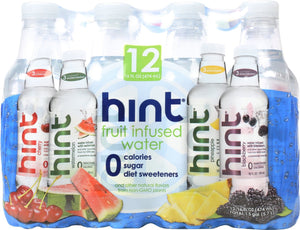 Hint All Natural Fruit Infused Water Variety Pack - 12 pack, 16 fl oz bottles