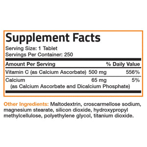 Buffered Vitamin C with Calcium Ascorbate - 500 mg - 250 Tablets