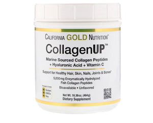 California Gold Nutrition, CollagenUP, Hydrolyzed Marine Collagen Peptides + Hyaluronic Acid + Vitamin C, Unflavored, 7.26 oz (206 g)