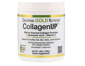 California Gold Nutrition, CollagenUP, Hydrolyzed Marine Collagen Peptides + Hyaluronic Acid + Vitamin C, Unflavored, 7.26 oz (206 g)
