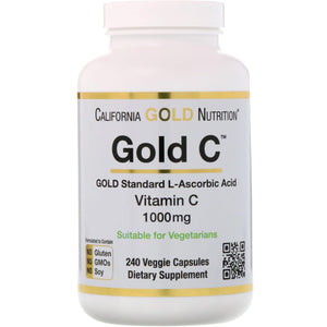 California Gold Nutrition, Gold C, Vitamin C, 1,000 mg, 60 Veggie Capsules