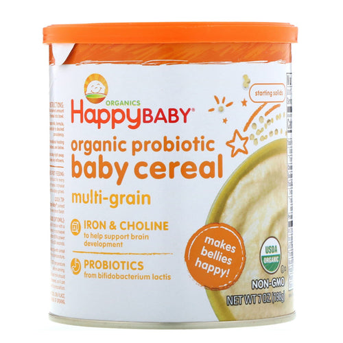 Happy Family Organics, Organic Probiotic Baby Cereal, Multi-Grain, 7 oz (198 g)