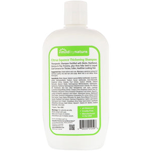Mild By Nature, Thickening B-Complex + Biotin Shampoo by Madre Labs, No Sulfates, Citrus Squeeze, 14 fl oz (414 ml)