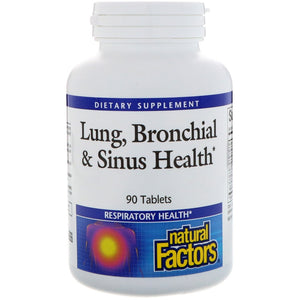 Natural Factors, Lung, Bronchial & Sinus Health, 90 Tablets