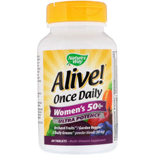 Load image into Gallery viewer, Nature&#39;s Way, Alive! Once Daily, Women&#39;s 50+ Multi-Vitamin, 60 Tablets