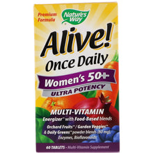 Load image into Gallery viewer, Nature&#39;s Way, Alive! Once Daily, Women&#39;s 50+ Multi-Vitamin, 60 Tablets