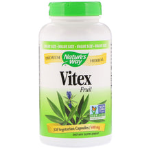 Load image into Gallery viewer, Nature&#39;s Way, Vitex Fruit, 400 mg, 100 Vegetarian Capsules