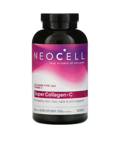 NeoCell, Super Collagen + Vitamin C , for Healthy Skin, Hair, Nails & Joint Support Grass-Fed Collagen Type 1 & 3, 360 Tablets