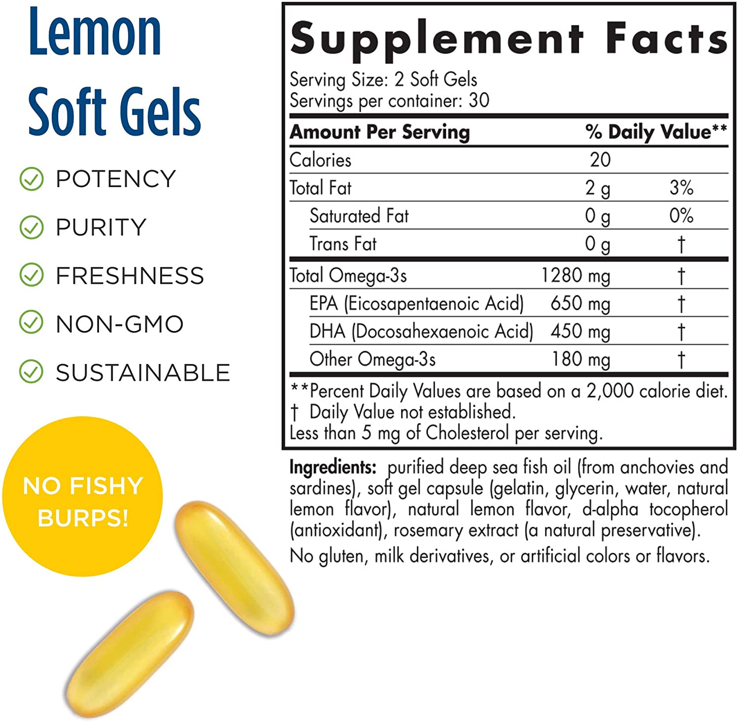  Nordic Naturals Omega-3, Lemon Flavor - 60 Soft Gels