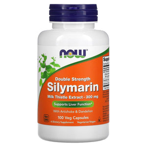 Now Foods, Double Strength Silymarin, Milk Thistle, Suppport Healthy Liver Function 300 mg, 200 Veg Capsules
