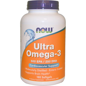 Now Foods, Ultra Omega-3, 500 EPA/250 DHA, 90 180 Softgels