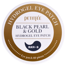 Load image into Gallery viewer, Petitfee, Black Pearl &amp; Gold Hydrogel Eye Patch, 60 Patches