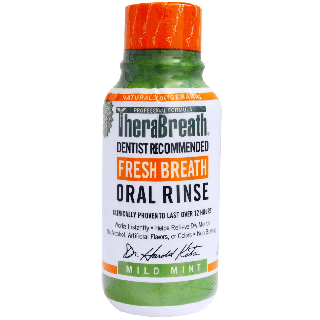 TheraBreath, Fresh Breath, Oral Rinse, Mild Mint, 16 fl oz (473 ml)