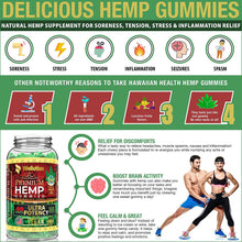 Load image into Gallery viewer, Vegan Hemp Gummies for Sleep x60 Ultra Potency - Stress Relief - Mood Enhancer &amp; Immune Support - Rich in Vitamins B, E &amp; Omega 3-6-9, Made in USA