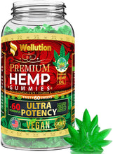 Load image into Gallery viewer, Vegan Hemp Gummies for Sleep x30 Ultra Potency - Stress Relief - Mood Enhancer &amp; Immune Support - Rich in Vitamins B, E &amp; Omega 3-6-9, Made in USA