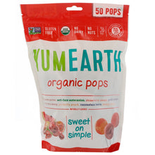Load image into Gallery viewer, YumEarth, Organic Pops, Assorted Flavors, 50 Pops, 12.3 oz (348.7 g)