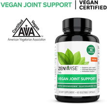 Load image into Gallery viewer, Zenwise Certified Vegan Joint Support Supplement - Glucosamine HCl, Turmeric Extract, Boswellia Extract - Supports Bone Health + Joints-Magnesium &amp; Vitamin D (D3 as Cholecalciferol) - 60 Capsules