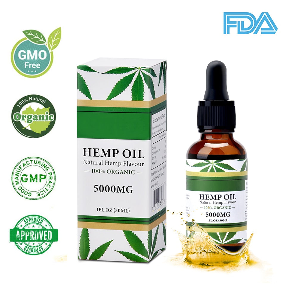 Organic Hemp Seed Oil Aromatherapy Essential Oil Natural Anti--Inflammatory Body Skin Care Massage Spa Pain Relief Anti Anxiety